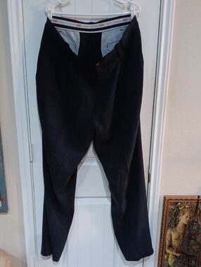 Vtg Tommy Bahama 100% Silk Pleated Dress Pants Black Relaxed Trousers 38x33